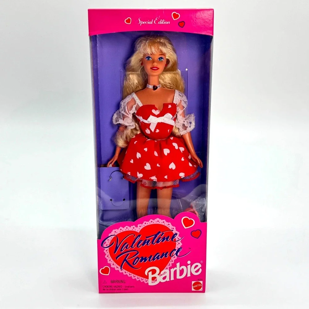 Mattel Valentine Romance Barbie Doll Special Edition 1996 Red Heart Dress 16059